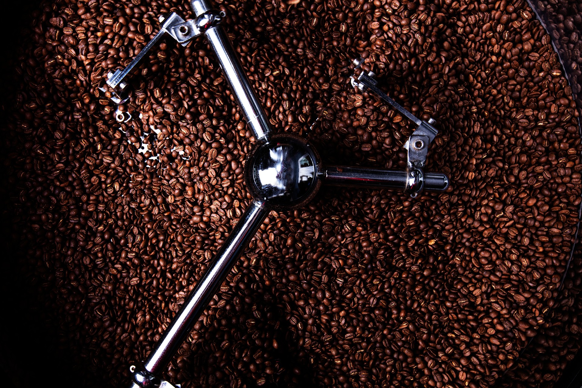 Coffee Roaster Cooling Batch of Beans